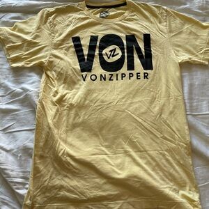 Von Zipper Bold Logo Yellow Tee